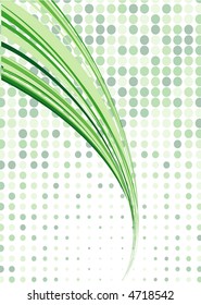 Green Retro Flowing Background