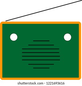 green retro radio
