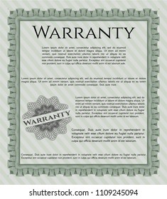  Green Retro Warranty Certificate template. Customizable, Easy to edit and change colors. With quality background. Elegant design. 
