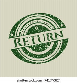 Green Return rubber grunge texture stamp