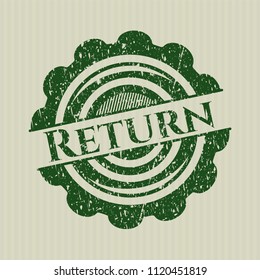 Green Return rubber stamp