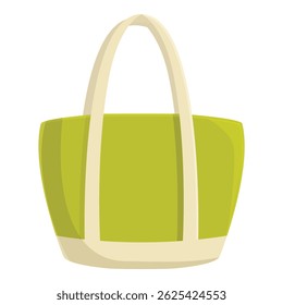 Green reusable shopping bag standing upright, perfect for carrying groceries or other items