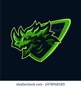The green rhino dragon esport logo is very strong with an attractive, sophisticated, cool shape for business
