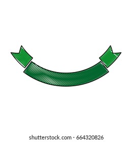 green ribbon banner empty decoration icon