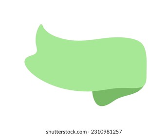 Green ribbon banner icon, Web design element. Hand drawn vector illustration. Place for your text for business, greeting card and holidays