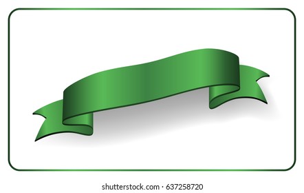 Green Ribbon Stock Vector (Royalty Free) 427353187