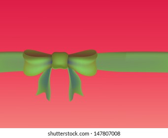 Green ribbon bow 