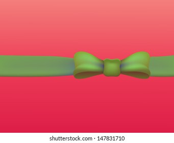 Green ribbon bow 
