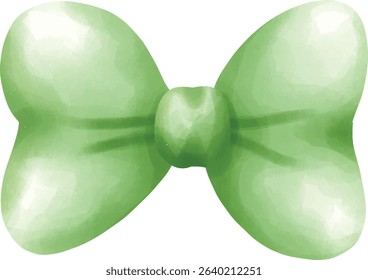 green ribbon for card decoration