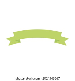 icono de plantilla de emblema de cinta verde aislado