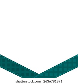 green ribbon isolated on white background