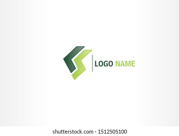 Green Ribbon Logo. Design Template Vector 