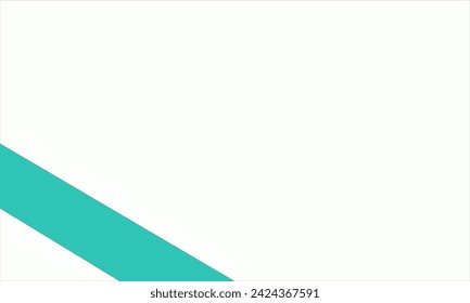 green ribbon on white background abstract