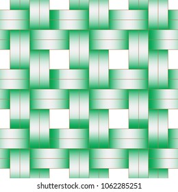 the green ribbon pattern seamless weave pattern