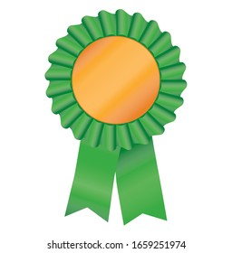 Green ribbon succes icon vector icon design