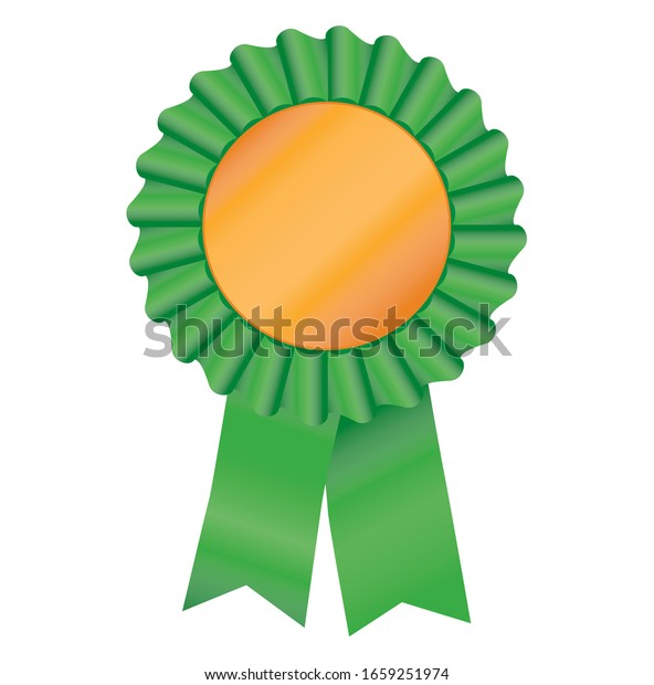 Green Ribbon Succes Icon Vector Icon Stock Vector (Royalty Free ...