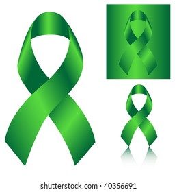 Green ribbon vector