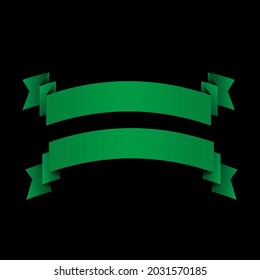 Green ribbon vector file, can be used for your design