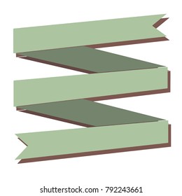 Green Ribbon Vintage Vector