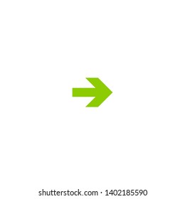 green right cartoon arrow and three dots icon. Isolated on white. Continue icon.  Next sign. look directory