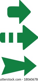Green right icon , green arrow icons