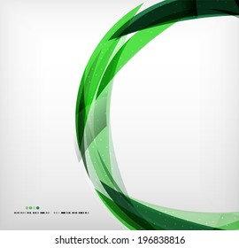 Green ring - business abstract bubble shape design template