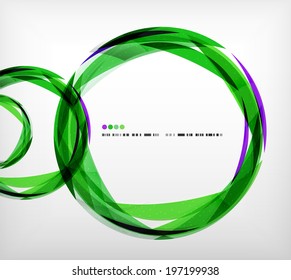 Grüner Ring - abstrakte Design-Vorlage für abstrakte Blase