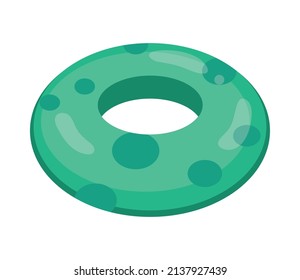 green ring float icon flat