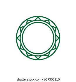 Green Ring Ornamental Logo Template Illustration Design. Vector EPS 10.