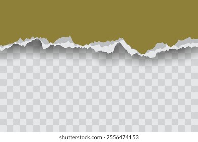 Green Ripped Paper Background in Header Position for Flyer, Banner, Infographic, Website, Ads Banner or Etc. High Quality Background Vector Illustration