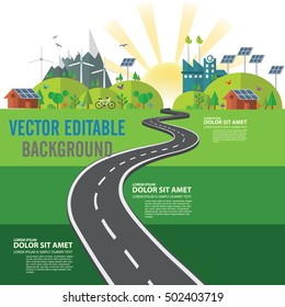 Green road infographic