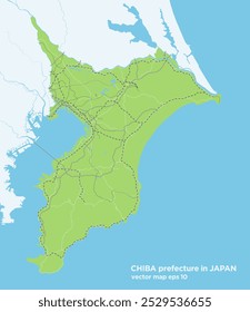 Green road route map of Chiba prefecture, Japan