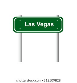 Green road sign Las Vegas