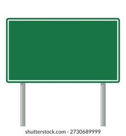 Grüner Verkehrszeichenvektor einzeln. Illustration des Verkehrszeichens mit leerem Platz für Ihre Nachricht. Banner-Design-Element. Schild.