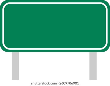 Green road sign warning regulations
