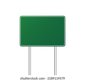 ilustración de vector de señalización de carretera verde