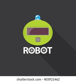 green robot head 