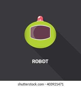 green robot head 