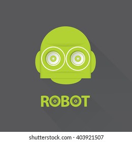 green robot head 