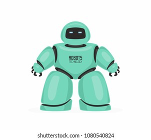 Green robot. isolated on white background
