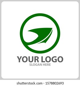 green rocket logo vector ilustration