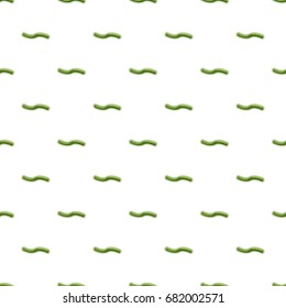 Green rod shaped virus pattern seamless repeat in cartoon style vector illustration