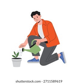 Ilustración plana de Vector de techos verdes Archivo EPS 10