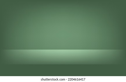 Green room, empty, background for displaying products.