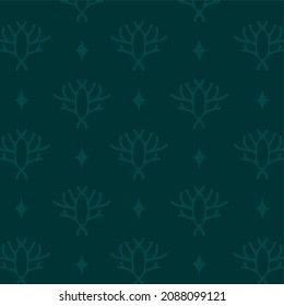 Green Roots And A Star Seamless Vector Pattern. This Digital Paper Set Is Great For All Your Craft Projects Like Greeting Cards, Gift Wrapping, Party Accessories, Invitations, Gift Tags, Decorations, 