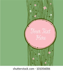 Green and rose lines banner
