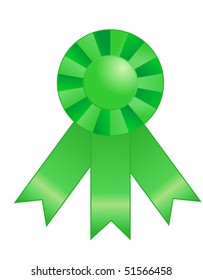 green rosette for award
