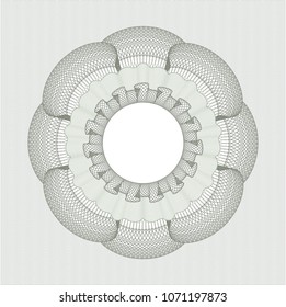  Green rosette. Linear Illustration.
