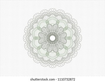  Green rosette. Linear Illustration.