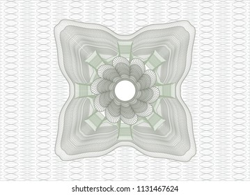 Green rosette. Linear Illustration.